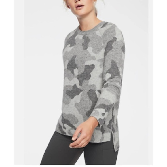 Athleta Camo Alpaca Merino Wool Blend Sweater - Picture 1 of 8